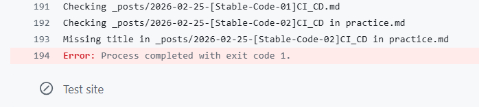 CICD-Error